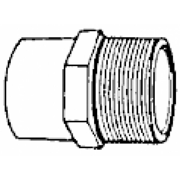 1.25 In. X 0.75 In. Copper Male Reducing Adapter - Cast